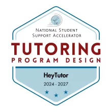 HeyTutor Tutoring Program Badge Design